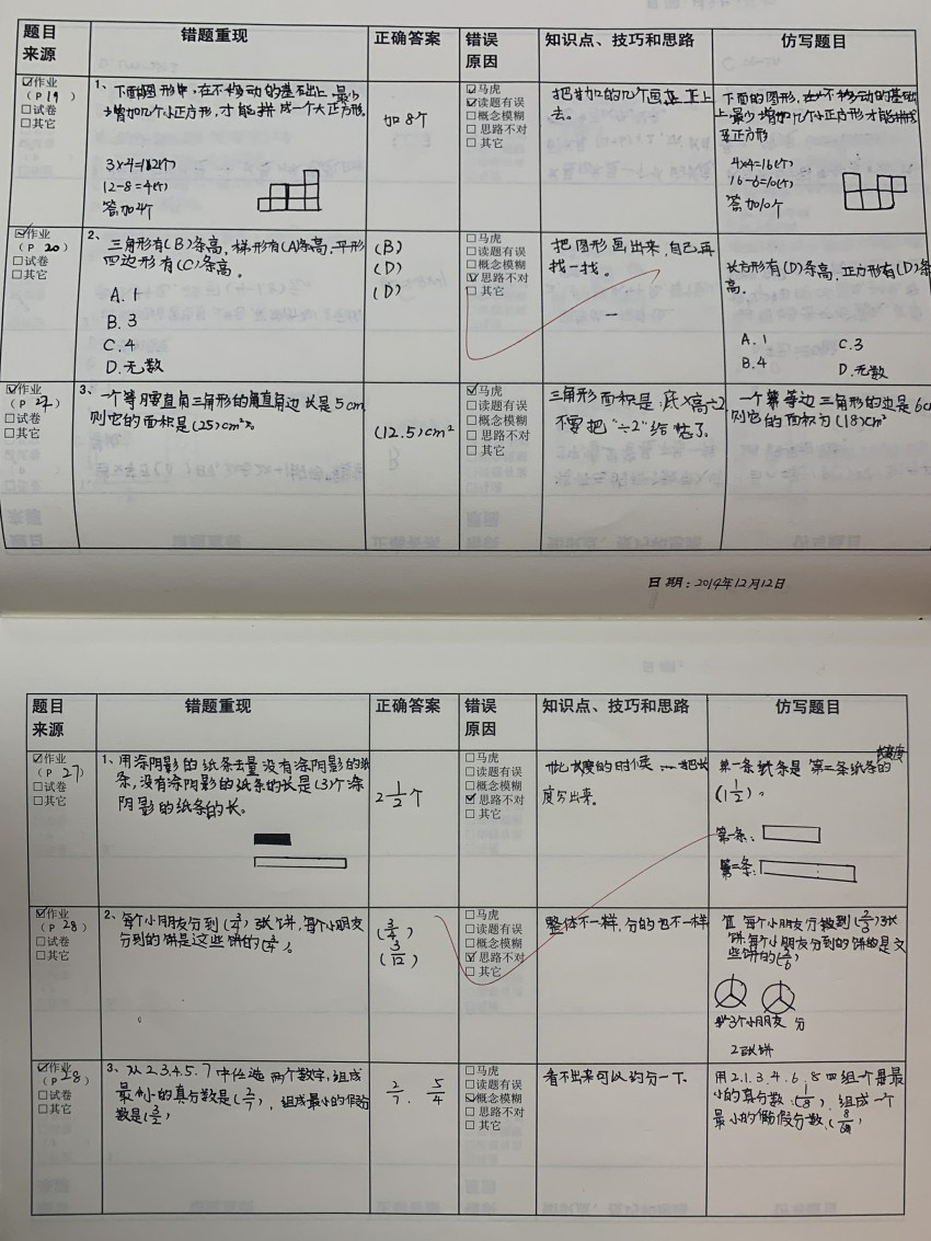 图2 五年级一名学生的易错题整理.jpg